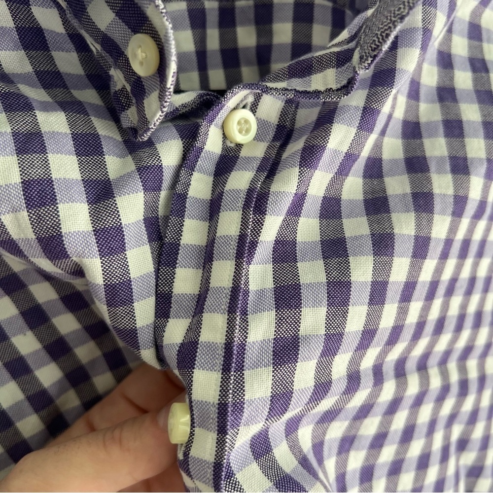 Purple Checkered Men's Shirt - Large - Picture 4 of 6